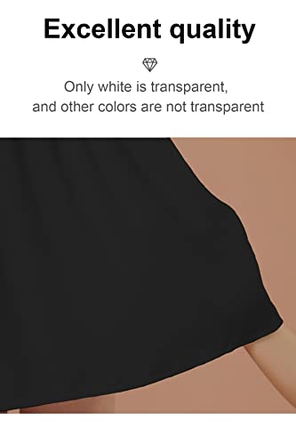 Mujer Enagua de Gasa Corta Antiestática Combinación para Vestido Antideslizante Plain Falda Blanco Marfil Negro Azul Marino