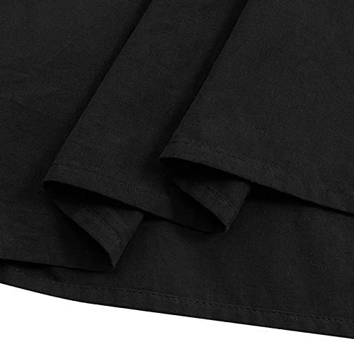 Falda casual de invierno a cuadros plisada falda midi para mujer falda paraguas lana elegante cintura alta falda, 7-negro, XXXXL