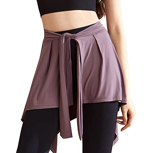 JFAN Faldas Deportivas para Mujer Ajustable Falda Pantalon Mujer de Secado rápido Falda Tenis Falda de Yoga como Prenda Exterior(Morado,Talla única)